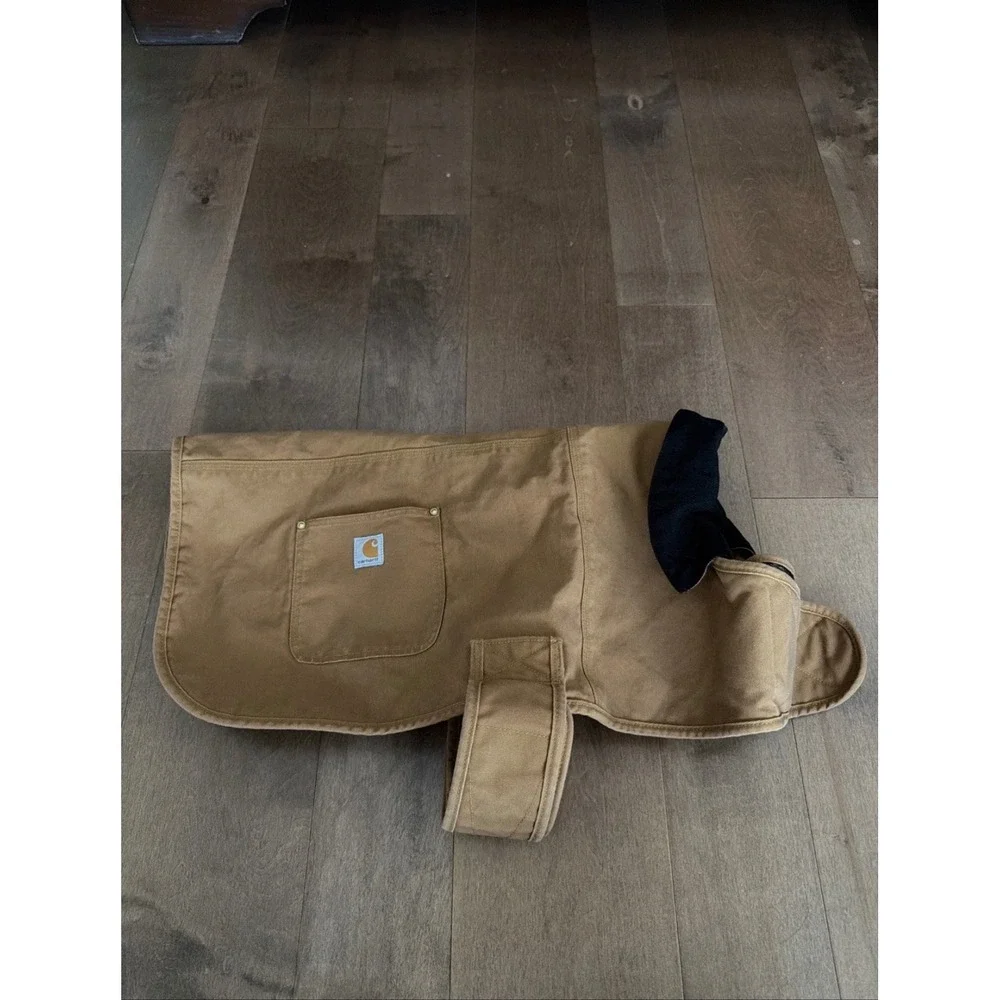 Carhartt Brown Cotton Duck Quilted Chore Coat Dog Vest XL P0140 Water Repellent